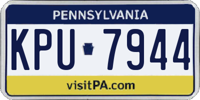 PA license plate KPU7944