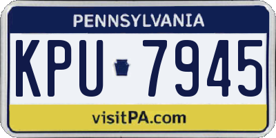 PA license plate KPU7945