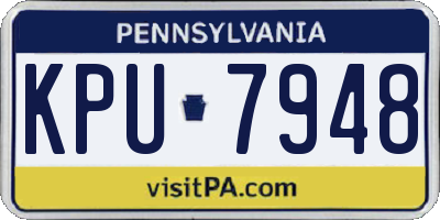 PA license plate KPU7948