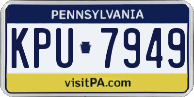 PA license plate KPU7949