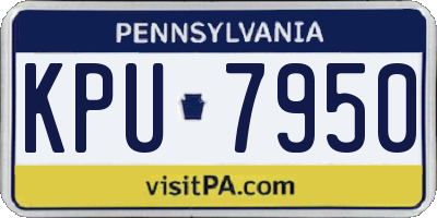 PA license plate KPU7950