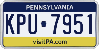PA license plate KPU7951