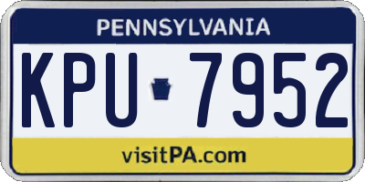 PA license plate KPU7952