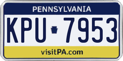 PA license plate KPU7953