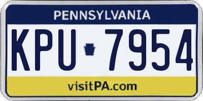 PA license plate KPU7954