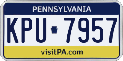 PA license plate KPU7957