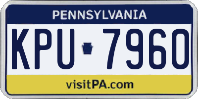 PA license plate KPU7960