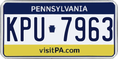 PA license plate KPU7963