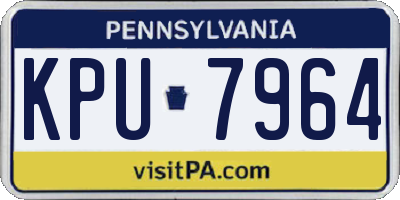 PA license plate KPU7964