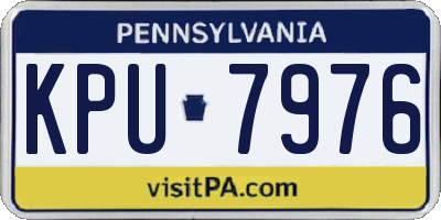 PA license plate KPU7976