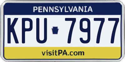 PA license plate KPU7977