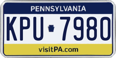 PA license plate KPU7980