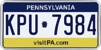 PA license plate KPU7984