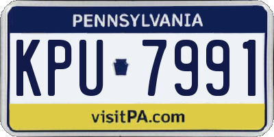 PA license plate KPU7991