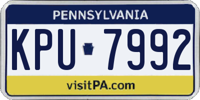 PA license plate KPU7992