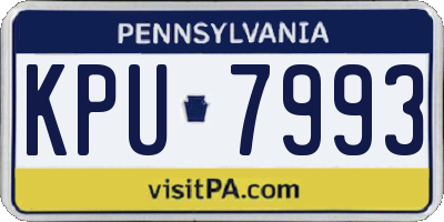 PA license plate KPU7993