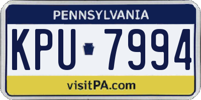 PA license plate KPU7994