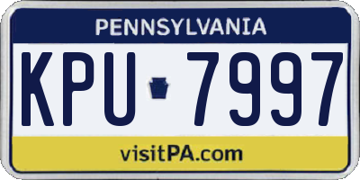 PA license plate KPU7997