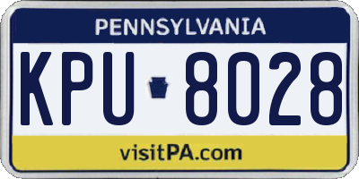 PA license plate KPU8028