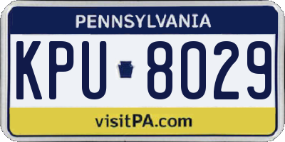 PA license plate KPU8029