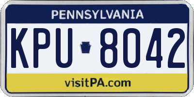 PA license plate KPU8042
