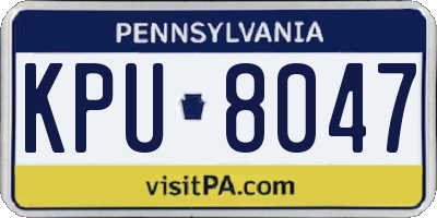 PA license plate KPU8047