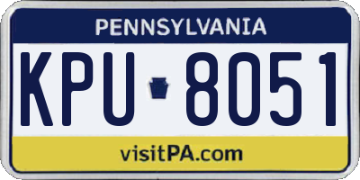 PA license plate KPU8051