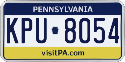 PA license plate KPU8054