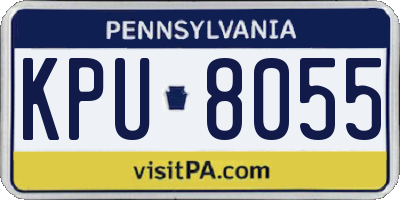 PA license plate KPU8055