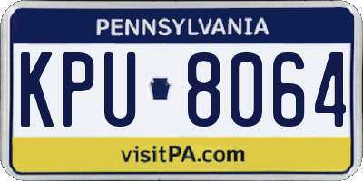 PA license plate KPU8064