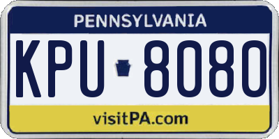 PA license plate KPU8080