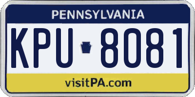 PA license plate KPU8081