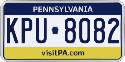 PA license plate KPU8082