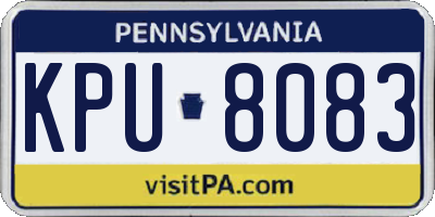 PA license plate KPU8083