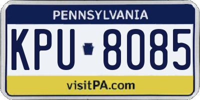 PA license plate KPU8085