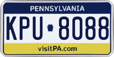 PA license plate KPU8088
