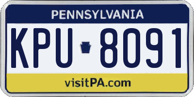 PA license plate KPU8091