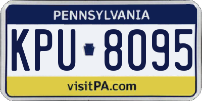PA license plate KPU8095