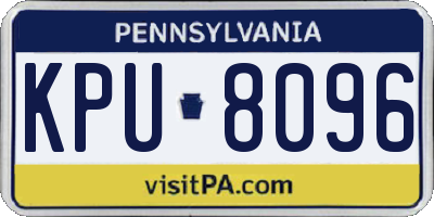 PA license plate KPU8096