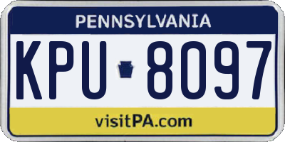PA license plate KPU8097