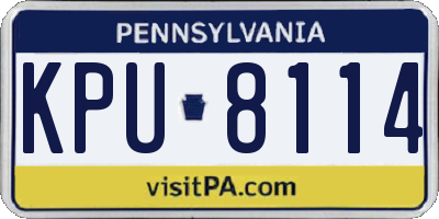 PA license plate KPU8114