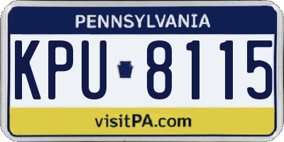 PA license plate KPU8115