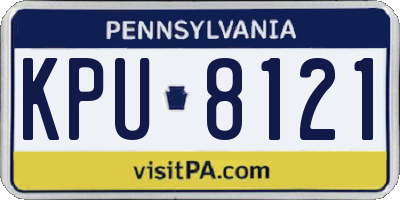 PA license plate KPU8121