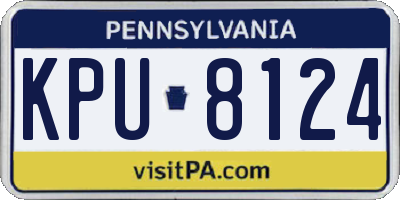 PA license plate KPU8124