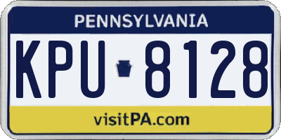 PA license plate KPU8128
