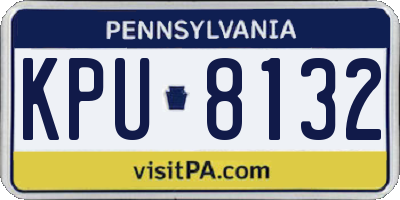 PA license plate KPU8132