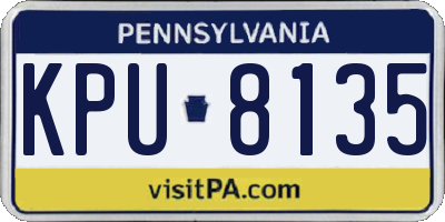 PA license plate KPU8135
