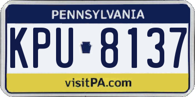 PA license plate KPU8137