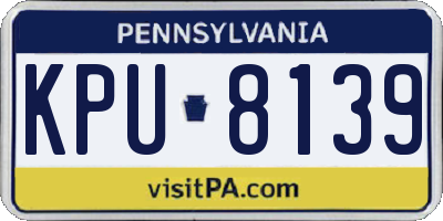 PA license plate KPU8139