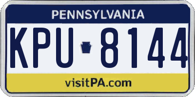 PA license plate KPU8144